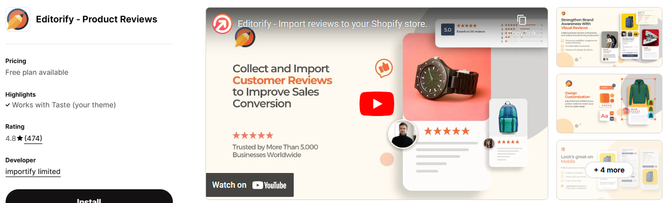 #11. Editorify ‑ Product Reviews